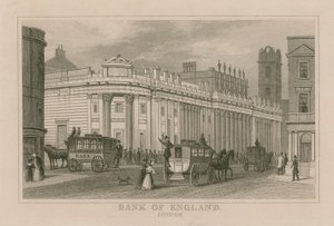 Bank of England, Sir John Soanes Südfront, 1823 von English School
