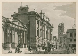 Bank of England, Westflügel hinzugefügt von Sir Robert Taylor, 1783 von English School