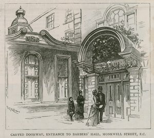 Barber Surgeons Hall, Monkwell Street, London von English School