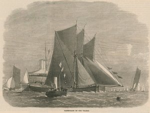 Barkenrennen auf der Themse von English School