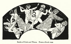 Schlacht der Götter und Titanen (Lithografie)