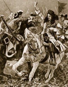 Schlacht von Malplaquet, 11. September 1709: Chevalier St. George verwundet während des Spanischen Erbfolgekriegs