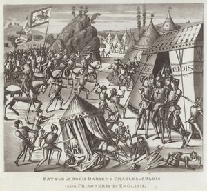 Schlacht von Roch Darien und Charles von Blois von den Engländern gefangen genommen