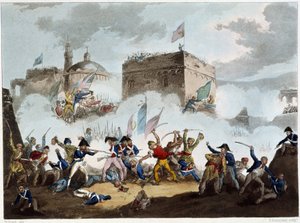 Schlacht von Saint John of Acre, 8. Mai 1799 - in "Die Napoleonischen Kriege" von Sutherland, Dubourg, London, gedruckt von Jenkins