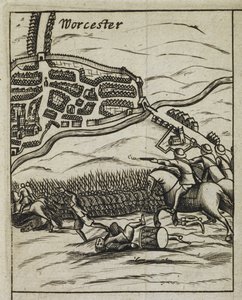 Schlacht von Worcester Szene, aus 