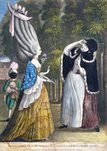 Be not amazd Dear Mother - It is indeed your Daughter Anne, nach einer Originalzeichnung von Grimm, gedruckt für Carington Bowles, London, veröffentlicht 1774