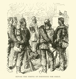 Vor der Statue Friedrichs des Großen, Mai 1871 von English School