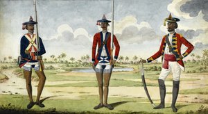 Truppen der Bengalischen Armee von English School