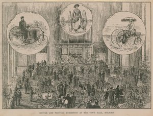 Fahrrad- und Dreirad-Ausstellung im Rathaus, Holborn von English School
