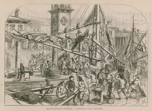 Billingsgate-Markt, Fisch an Land tragen von English School