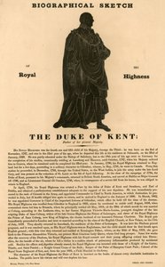 Biografische Skizze Seiner Königlichen Hoheit des Herzogs von Kent, Vater Ihrer jetzigen Majestät von English School