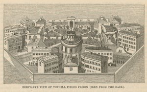 Vogelperspektive des Tothill Fields Prison von English School