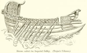 Bireme, genannt die Kaiserliche Galeere von English School