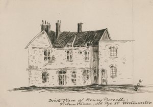Geburtsort von Henry Purcell, St Anns Lane, Old Pye Street, Westminster von English School