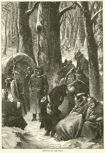 Biwak im Schnee, November 1870 von English School