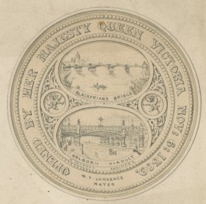 Blackfriars-Brücke und Holborn-Viadukt von English School