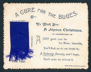 Blauer Schal, Weihnachtskarte von English School