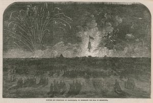 Lagerfeuer und Feuerwerk auf Blackheath