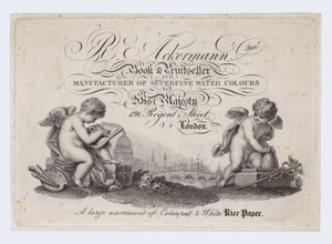 Buch- und Druckverkäufer, R Ackermann Junior, Visitenkarte von English School
