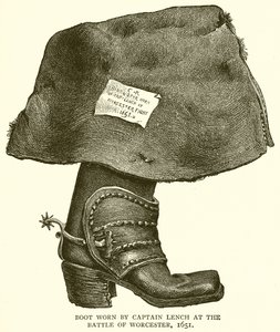 Stiefel, getragen von Captain Lench in der Schlacht von Worcester, 1651