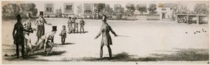 Bowls, gespielt während der Regentschaft in einem nicht identifizierten Vergnügungsgarten von English School