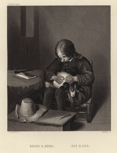 Junge und Hund von English School