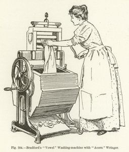 Bradfords Vowel Waschmaschine mit Acorn Wringer von English School