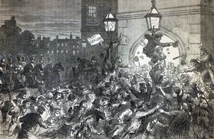 Brotaufstand am Eingang zum House of Commons im Jahr 1815