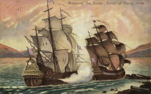 Durchbrechen der Sperre - Entlastung von Derry von English School