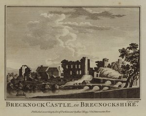 Brecknock Castle in Brecknockshire (Stich)