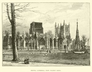 Bristol-Kathedrale, vom College Green von English School