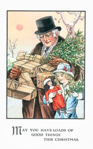 Britische Weihnachtskarte von English School