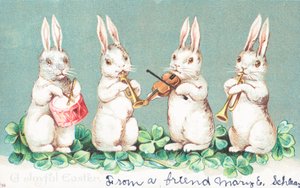 Britische Osterkarte von English School