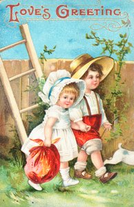Britische Valentinskarte von English School