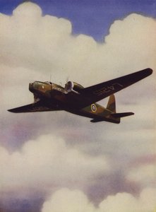 Britischer Vickers Wellington Bomber im Flug von English School