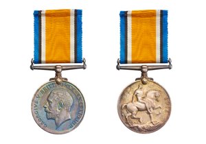 Britische Kriegsmedaille, um 1919