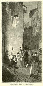 Brokkoli-Verkäufer in Trastevere von English School