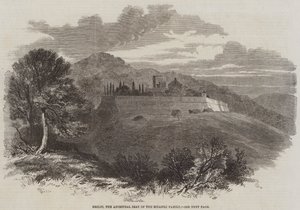 Brolio, der Stammsitz der Familie Ricasoli (Stich) von English School
