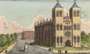 Braunschweiger Dom, Deutschland, letzte Ruhestätte von Königin Caroline, entfremdete Ehefrau von König Georg IV. (farbiger Stich) von English School