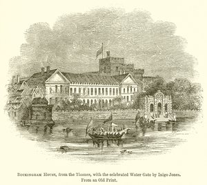 Buckingham House von der Themse aus, mit dem berühmten Wasserportal von Inigo Jones