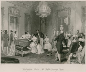 Buckingham Palace, der Gelbe Salon von English School
