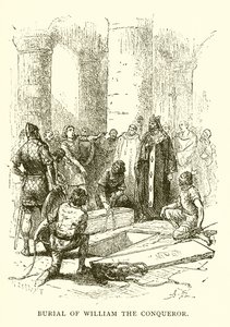 Begräbnis von Wilhelm dem Eroberer von English School