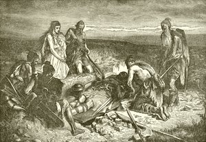 Begräbnis eines phönizischen Häuptlings an der amerikanischen Küste von English School