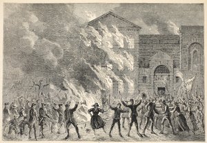 Brand von Newgate, nach einem zeitgenössischen Druck
