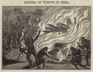 Verbrennung von Witwen in Indien von English School