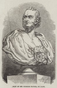 Büste von Sir Charles Napier, von Park (Gravur) von English School