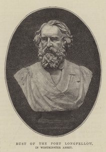 Büste des Dichters Longfellow in der Westminster Abbey von English School