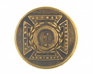 Knopf, Offizier, 3. Bengal European Regiment, 1854-1861 von English School