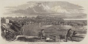 Am Meer, Scarborough Bay (Gravur) von English School