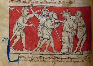 CCA-LitMs/D/10 fol. 5v Gefangennahme, aus Bestiarium